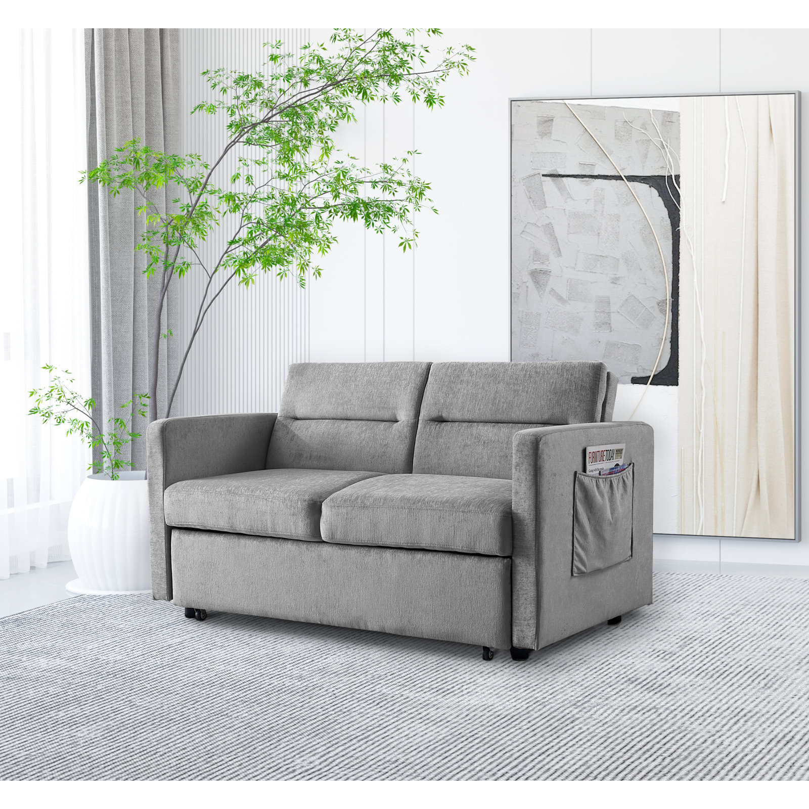 Ebern Designs Thasha 54.5'' Upholstered Loveseat